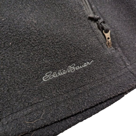 Eddie Bauer Women's Black Fleece Vest - Polartec Zip Up w/Pockets Size Small - Picture 3 of 11